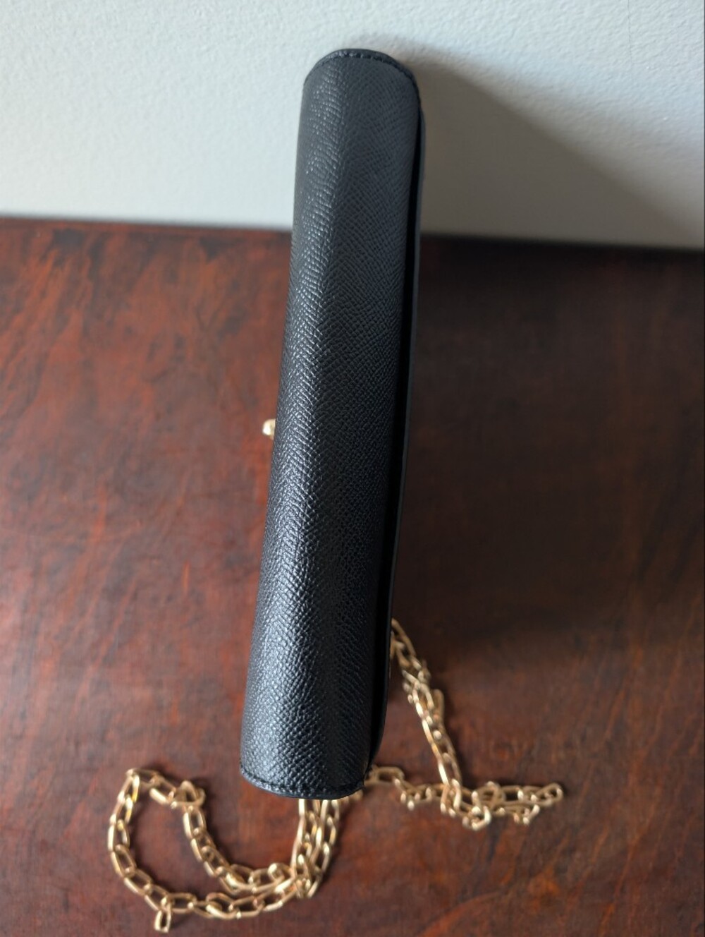 Coach F33390 Black Crossgrain Leather Turnlock Wallet Clutch - Picture 6 of 13